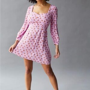 Billabong Purple Heartland Long Sleeve Mini Dress.